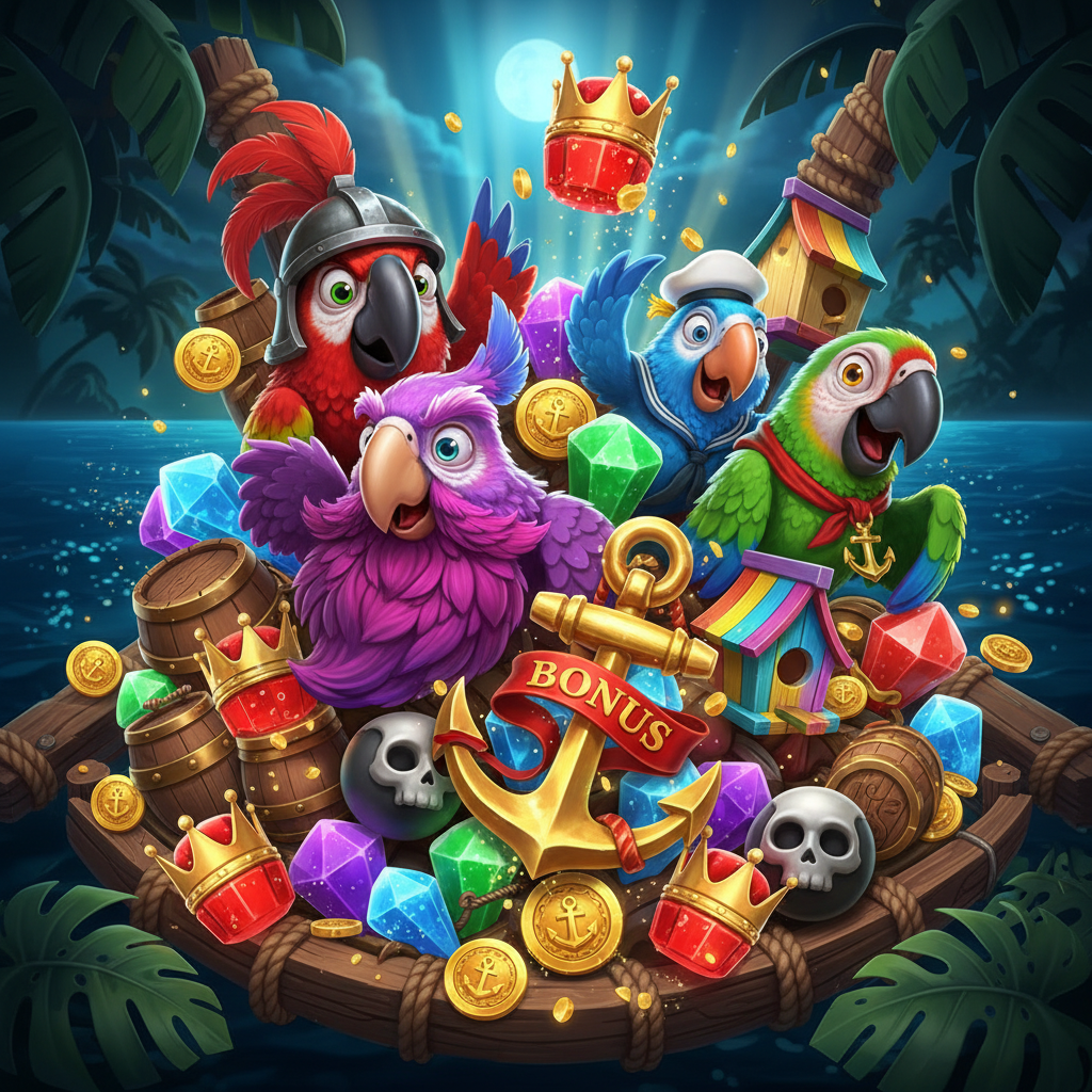 Pirots Serie - Complete collectie van papegaaien piraten slots